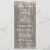 ダスティバラフローラメイスンジャー素朴結婚式 プログラム (裏面)