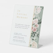 ダスティバラフローラ金ゴールドセージ結婚グリーンの記念碑 台座サイン (正面)