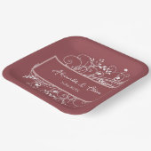 ダスティバラフローリッシュウェディングシャワー紙プレート ペーパープレート (傾斜あり)