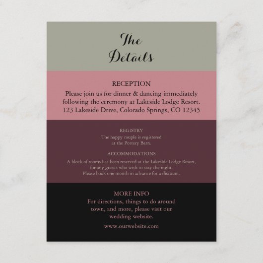 ダスティバラブルガン結婚ディの詳細カード エンクロージャーカード (正面)