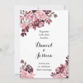 ダスティバラブルゴーニュ結婚式招待状 招待状 (正面)