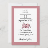 ダスティバラブルゴーニュ結婚式招待状 招待状 (裏面)