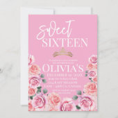 ダスティバラプリンセスティアラグリッタースウィート16 招待状 (正面)