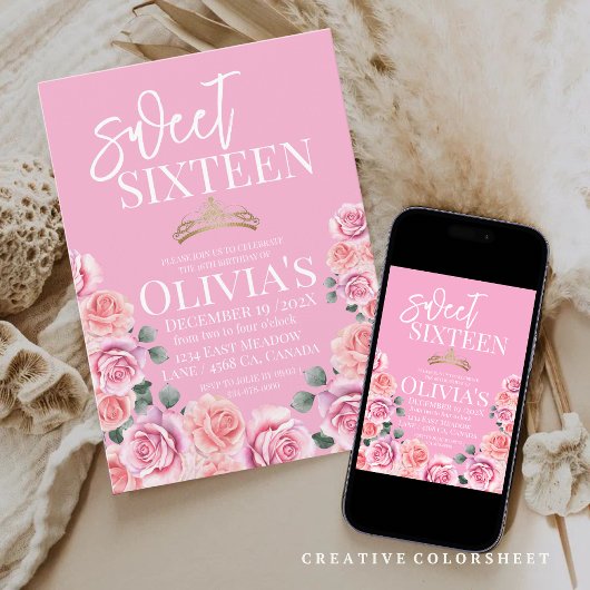 ダスティバラプリンセスティアラグリッタースウィート16 招待状