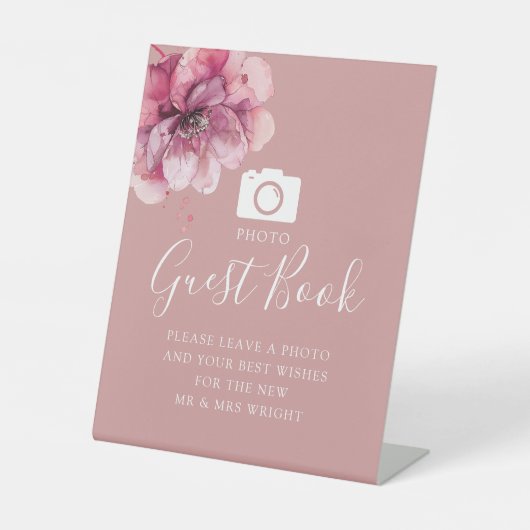 ダスティバラボタニカルフォトゲストブック結婚ズ 台座サイン (正面)