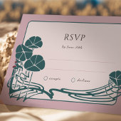 ダスティバラボタニカルRSVPカード結婚ズ 招待状