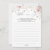 ダスティバラボホシック誰が私はブライダルシャワーゲーム 招待状 (正面)