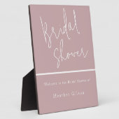 ダスティバラマウヴブライダルシャワーウェルカムエントランス フォトプラーク (側面)