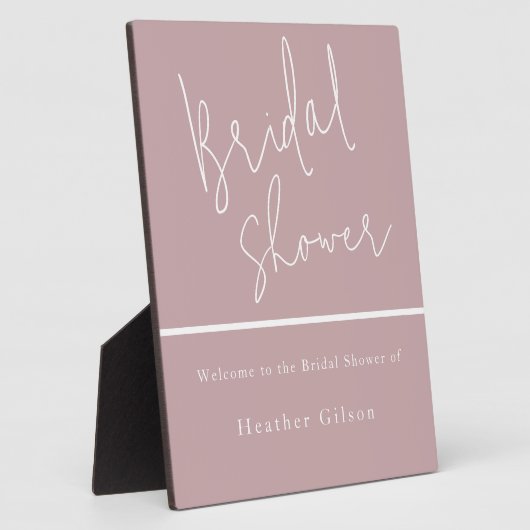 ダスティバラマウヴブライダルシャワーウェルカムエントランス フォトプラーク (側面)