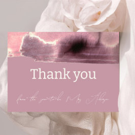 ダスティバラマウヴミニマモダンリスト サンキューカード