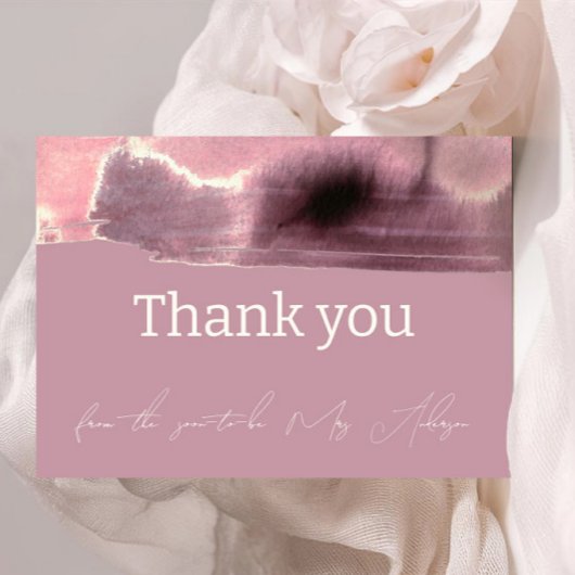 ダスティバラマウヴミニマモダンリスト サンキューカード