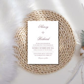 ダスティバラマウヴミニマル結婚式招待状 招待状