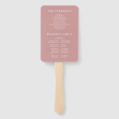 ダスティバラミニマリストモノグラム結婚式 プログラム ハンドファン (裏面)