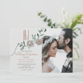 ダスティバラミニマリスト結婚の写真 招待状 (スタンド正面)