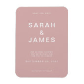 ダスティバラミニマルモダンリストウェディング日付を保存 マグネット (縦)