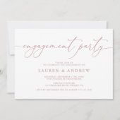 ダスティバラミニマル婚約パーティ招待状 招待状 (正面)