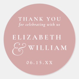 ダスティバラミニマル結婚リストモノグラム ラウンドシール