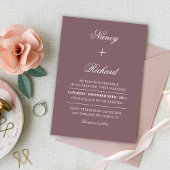 ダスティバラミニマル結婚式招待状テンプレート 招待状