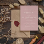 ダスティバラミニマル結婚式招待状 招待状