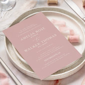 ダスティバラミニマル結婚式招待状 招待状