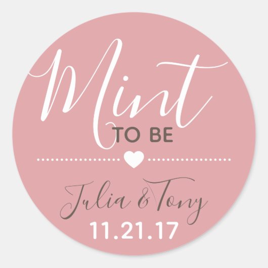 ダスティバラミントステッカー結婚式の引き出物 ラウンドシール (正面)
