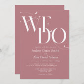 ダスティバラモダンウィドー結婚式招待状 招待状 (正面/裏面)