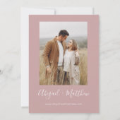 ダスティバラモダンミニマリスト結婚の写真 招待状 (裏面)