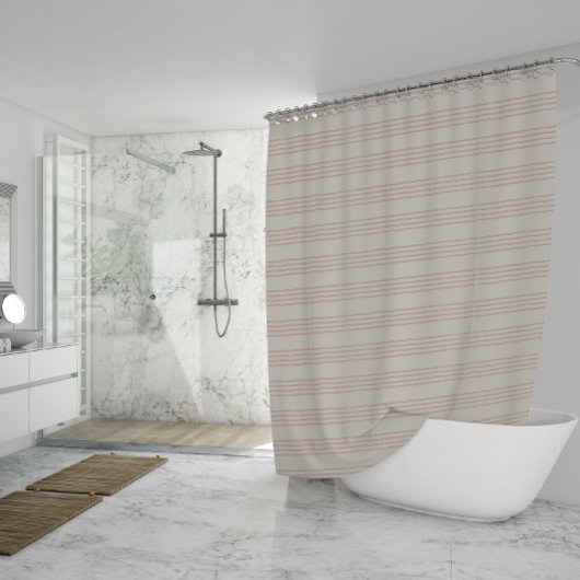 ダスティバラモダンミニマルストライプリストBoho シャワーカーテン