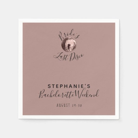 ダスティバララストディスコバチェロレッテ週末 スタンダードカクテルナプキン (正面)