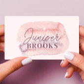 ダスティバララベンダーソーシャルメディアQRコードグリッター 名刺