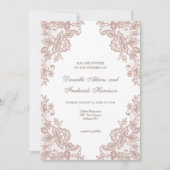 ダスティバラレースフローラ結婚式招待状 招待状 (正面)