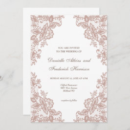 ダスティバラレースフローラ結婚式招待状 招待状
