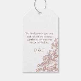 ダスティバラレース結婚ロマンチック ギフトタグ