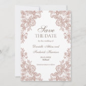 ダスティバラレース結婚式の日付カードを保存 シーズンカード (正面)