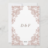 ダスティバラレース結婚式の日付カードを保存 シーズンカード (裏面)