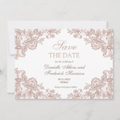 ダスティバラレース結婚式の日付カードを保存 シーズンカード (正面)