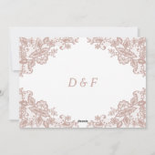 ダスティバラレース結婚式の日付カードを保存 シーズンカード (裏面)