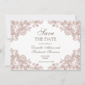 ダスティバラレース結婚式の日付カードを保存 シーズンカード (正面)