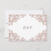 ダスティバラレース結婚式のsvpカード 出欠カード (裏面)