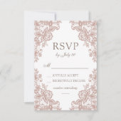 ダスティバラレース結婚式のsvpカード 出欠カード (正面)