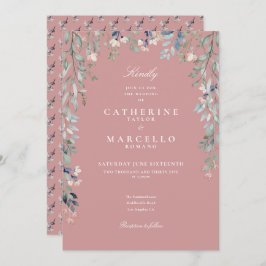 ダスティバラワイルドフラワーズフローラ結婚グリーナリーズ 招待状