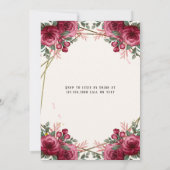 ダスティバラ幾何学的フローラブリデスメイドランチョン 招待状 (裏面)