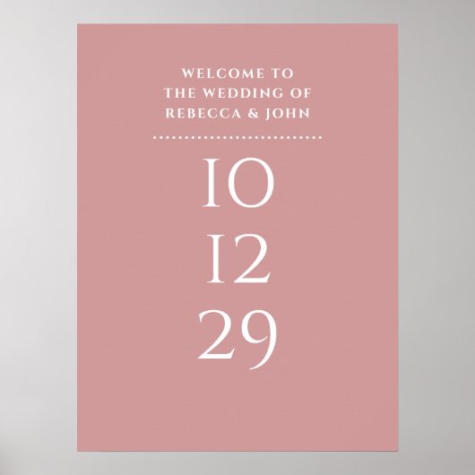 ダスティバラ特別結婚日付の歓迎サイン ポスター (正面)