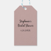 ダスティバラ結婚ズカスタムライトピンクブライダルシャワー ギフトタグ (正面)