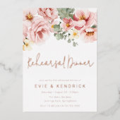 ダスティバラ結婚ズリハーサルディナーバラ金ゴールド 箔招待状 (正面)