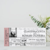 ダスティバラ結婚パリズボーディングパス招待状 (スタンド正面)