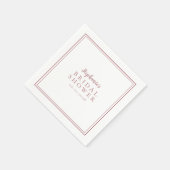 ダスティバラ結婚ブライダルシャワーシンプルのモダン スタンダードカクテルナプキン (角)