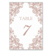 ダスティバラ結婚レースのテーブル番号 テーブルナンバー (裏面)