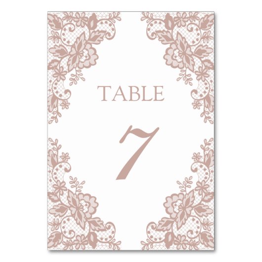 ダスティバラ結婚レースのテーブル番号 テーブルナンバー (正面)