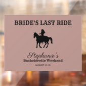 ダスティバラ花嫁の最後のライドバチェロレッテ週末 ウィンドウサイン (シート2)